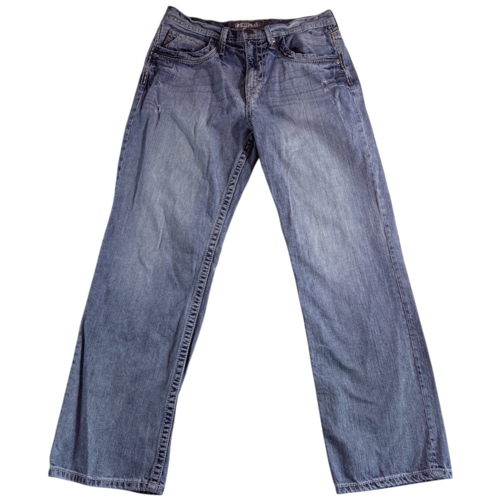 Buckle BKE Seth Jeans Men 33 Blue Denim Authentic Stretch Loose Fit Straight Leg